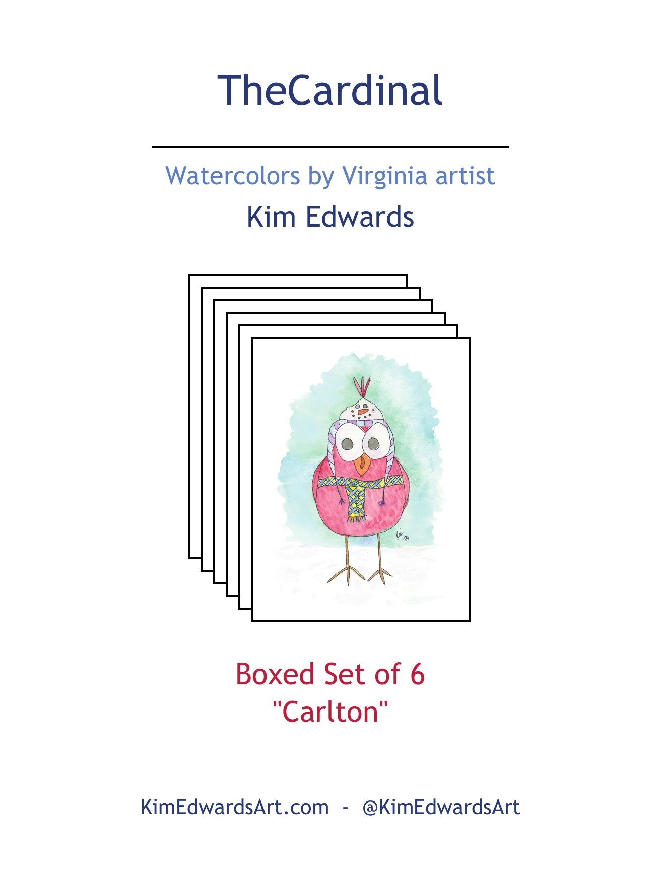 CCN-01 "Carlton" Box of 6 Note Cards Image