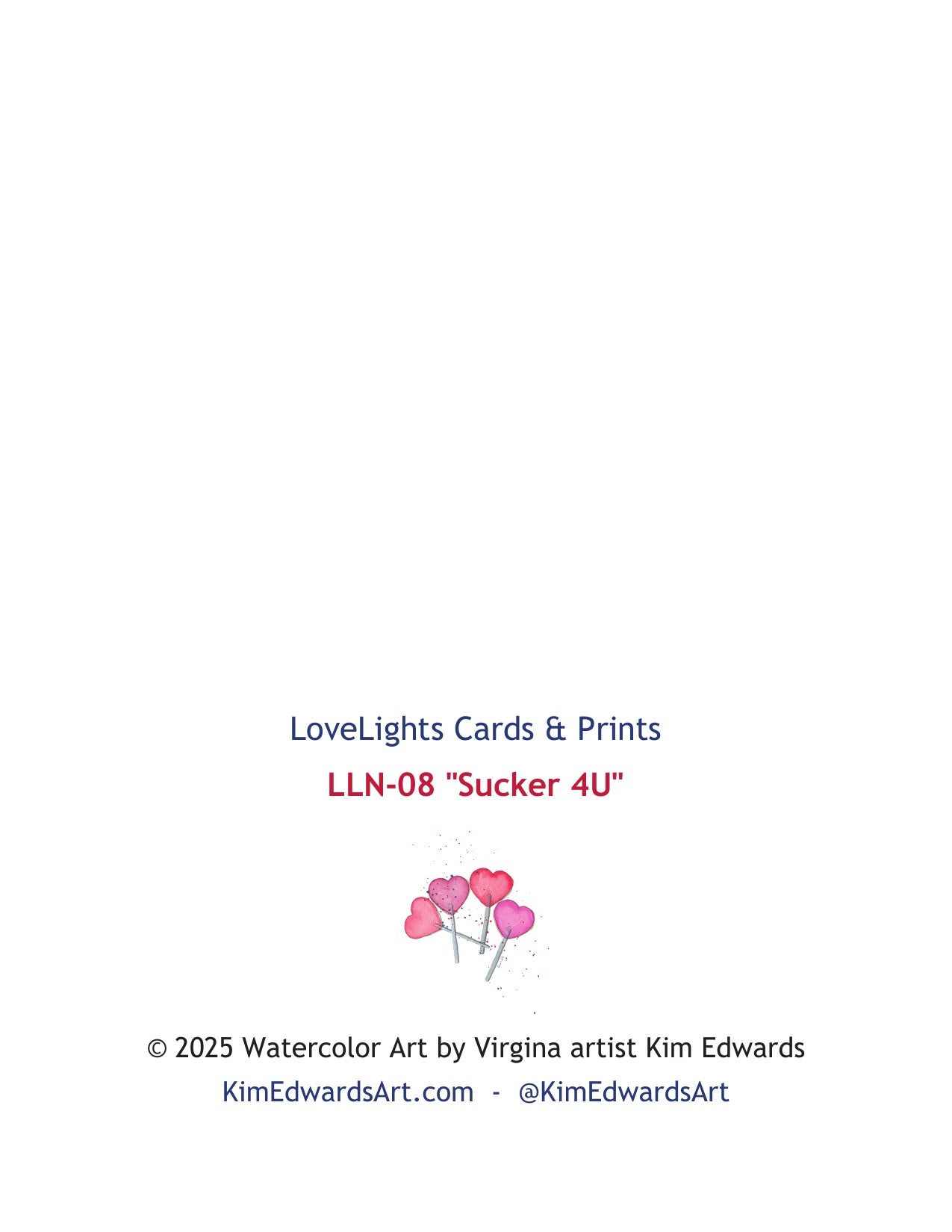 LLN-08 "Sucker 4U" Note Card Back Image