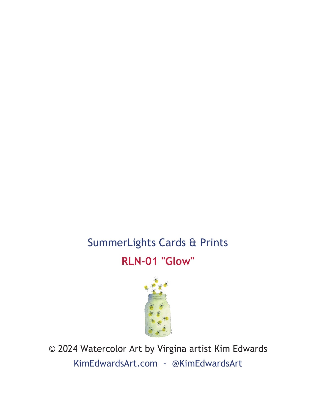 RLN-01 "Glow" Note Card Back Image