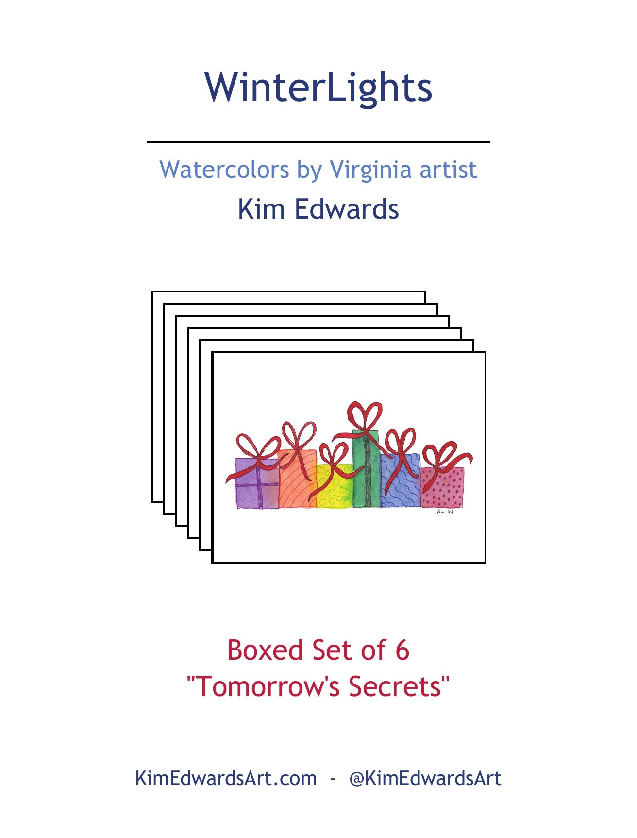 WLN-04 "Tomorrow’s Secrets" Box of 6 Note Cards Image