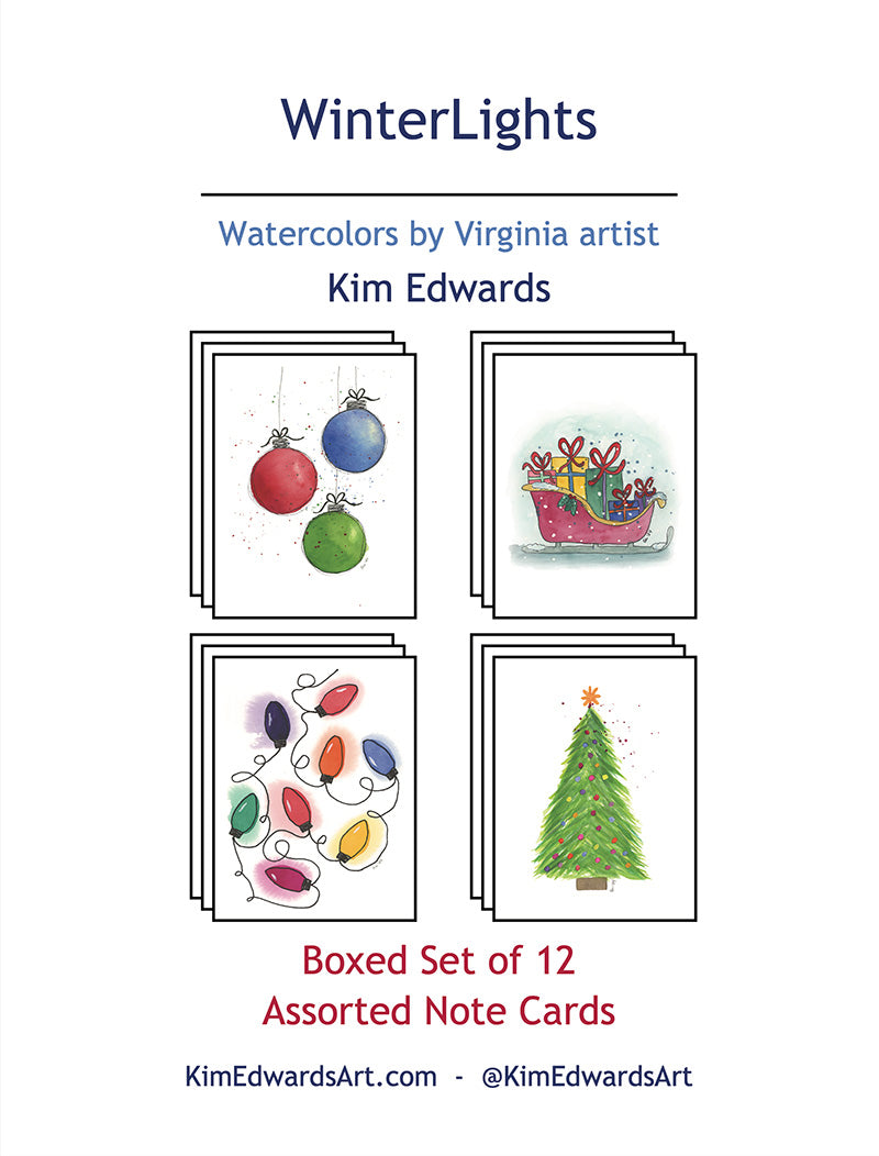 "WinterLights" Assorted Boxed Set of 12
